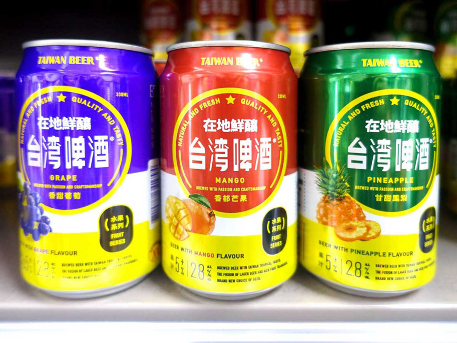 フルーツビールのパッケージ