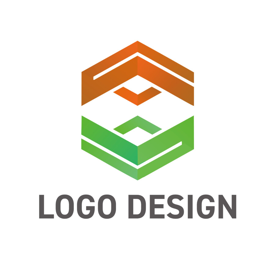 循環と調和を象徴する、対照的なエネルギーフローのロゴデザイン