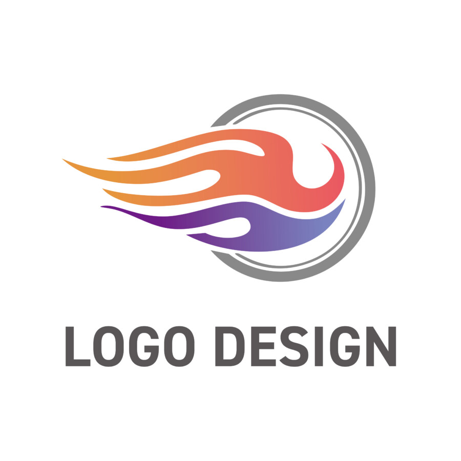 情熱と躍動感を伝える炎のモチーフが印象的なロゴデザイン