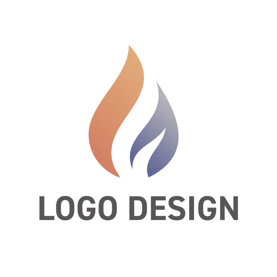 知性と情熱の融合を表現する、洗練された炎のロゴデザイン
