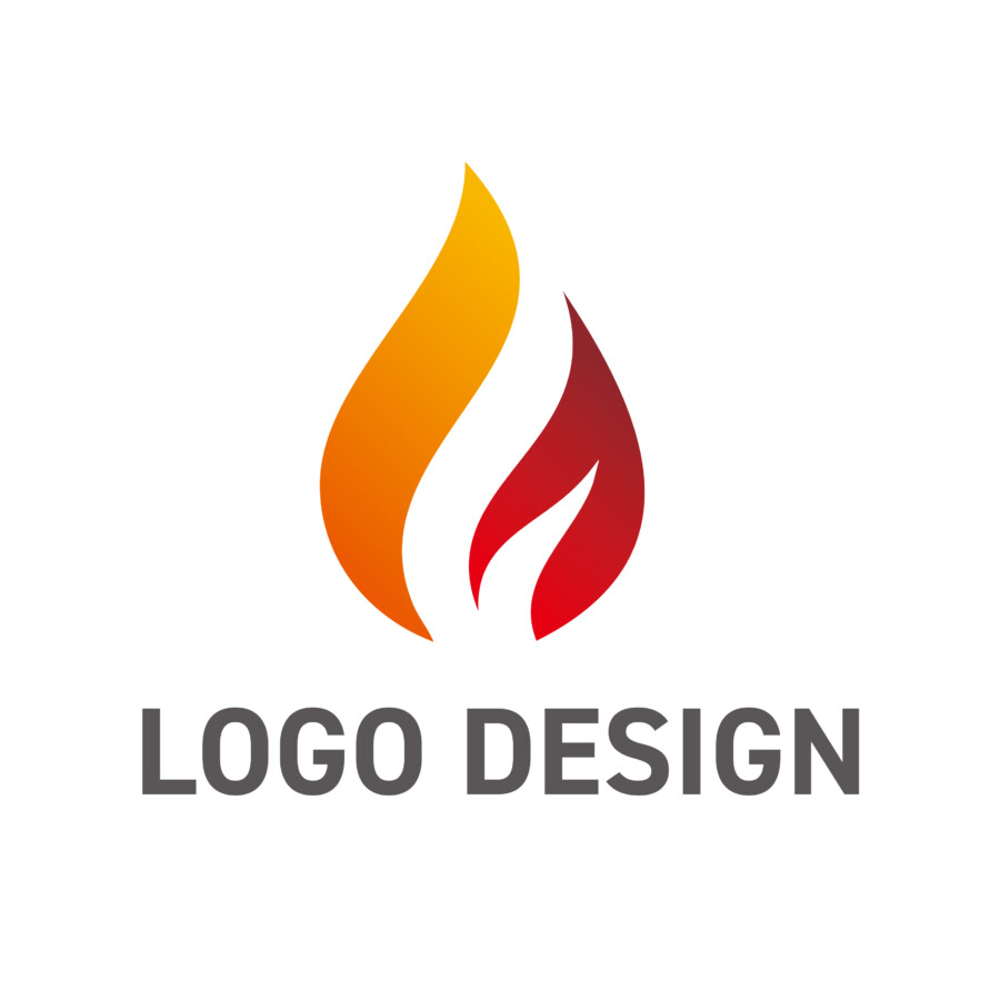 知性と情熱の融合を表現する、洗練された炎のロゴデザイン