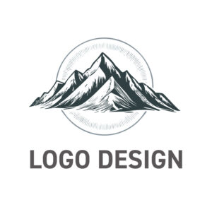 大自然の力強さと静けさを宿す、洗練された山岳ロゴデザイン