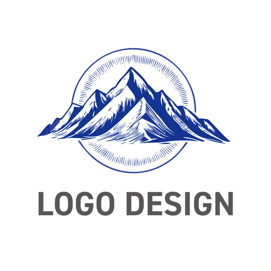 大自然の力強さと静けさを宿す、洗練された山岳ロゴデザイン