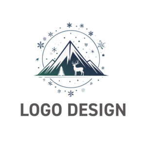 冬の静寂と生命の輝き、澄み切った自然を映すロゴデザイン