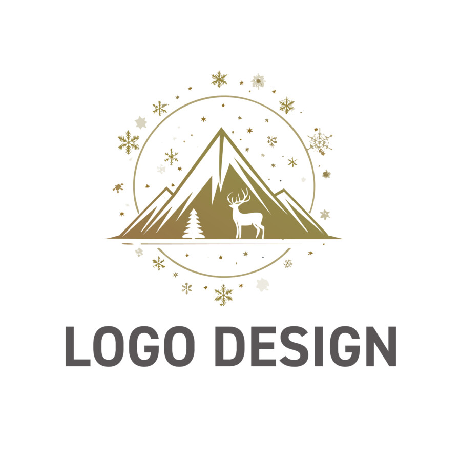 冬の静寂と生命の輝き、澄み切った自然を映すロゴデザイン