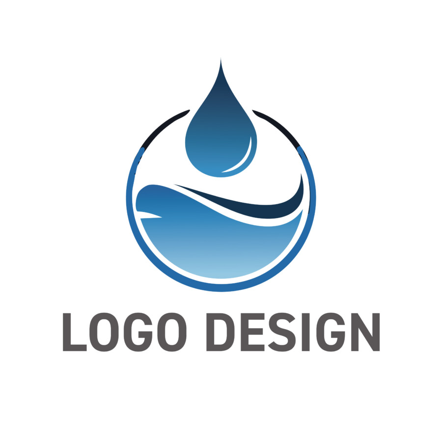 生命の源と純粋な恵みを象徴するロゴデザイン