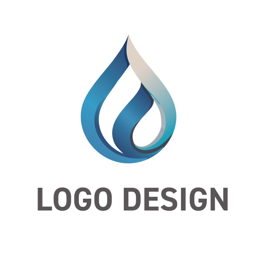 湧き上がる力と調和を映す、生命感あふれる雫のロゴデザイン