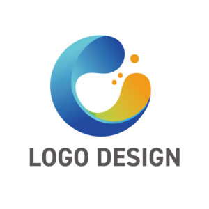 包み込む波と弾けるしずくが躍る、親しみやすい水のロゴデザイン