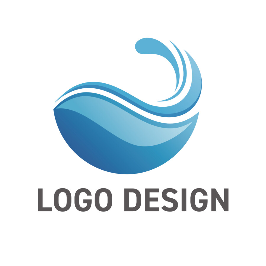 躍動する波、無限の可能性を秘めたオーシャンウェーブ・ロゴデザイン