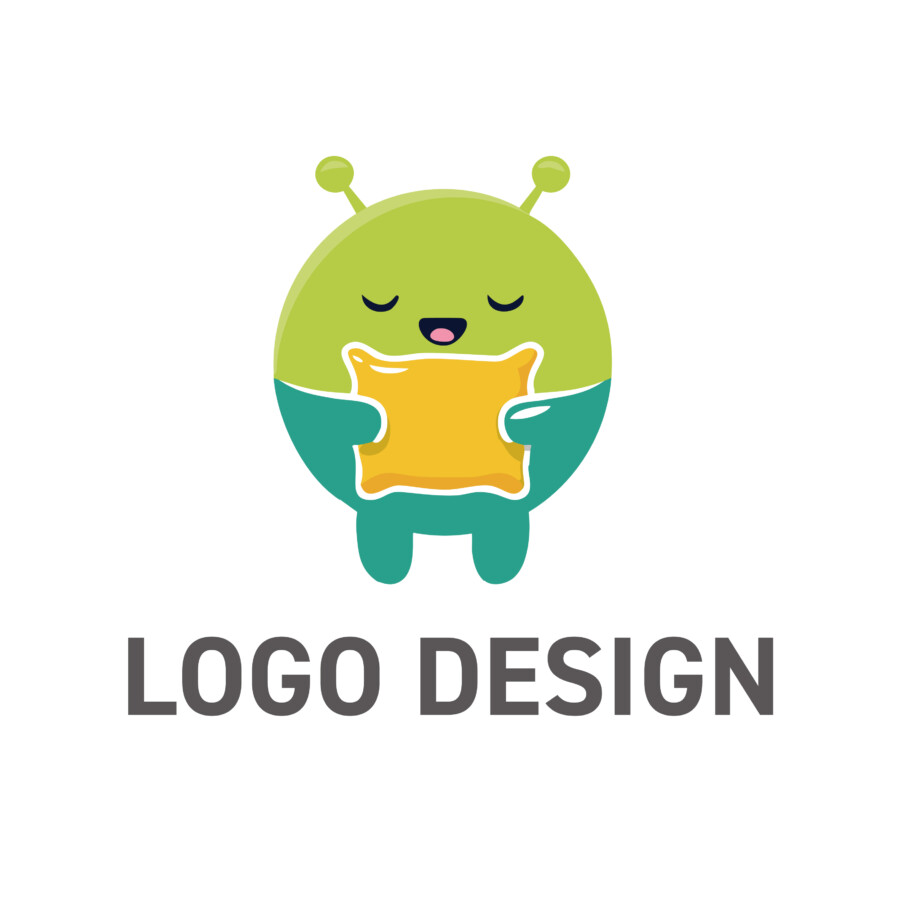 夢見るキャラクターに癒される、安らぎのファンタジーロゴデザイン