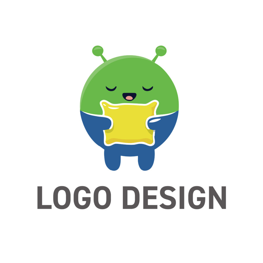 夢見るキャラクターに癒される、安らぎのファンタジーロゴデザイン