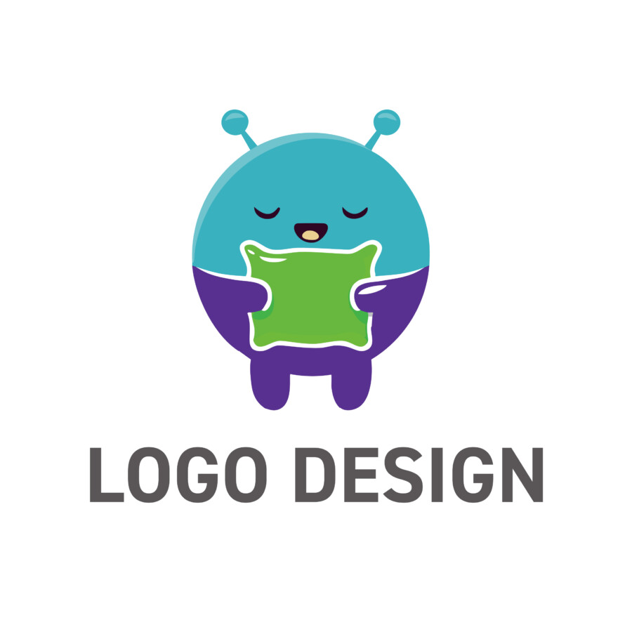 夢見るキャラクターに癒される、安らぎのファンタジーロゴデザイン