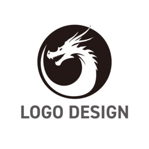 力強さと洗練をまとう、幻想世界のドラゴンロゴデザイン