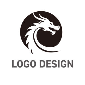 圧倒的な存在感、力と神秘を宿すドラゴンのロゴデザイン