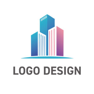 都市の未来を彩る、発展とコミュニティのビル群ロゴデザイン