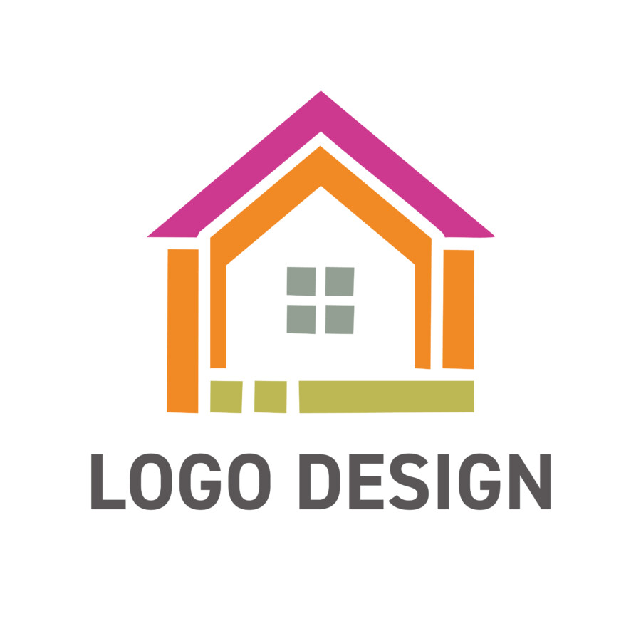 温もりと暮らしに彩りを与える、親しみやすい家のロゴデザイン