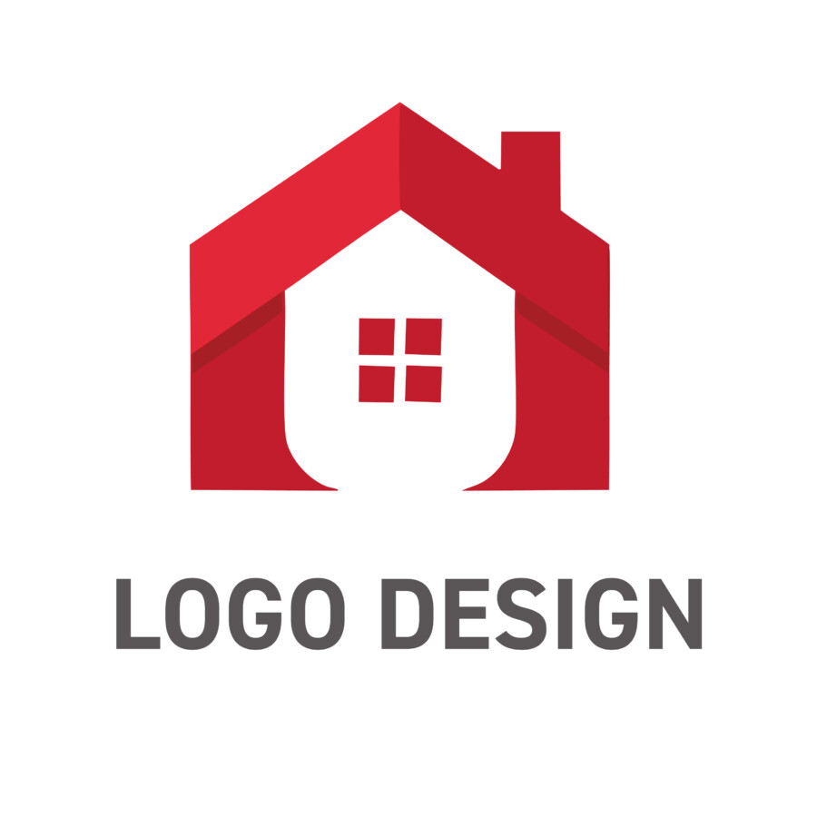 あなたに寄り添う温もりを象徴する、赤い家のロゴデザイン
