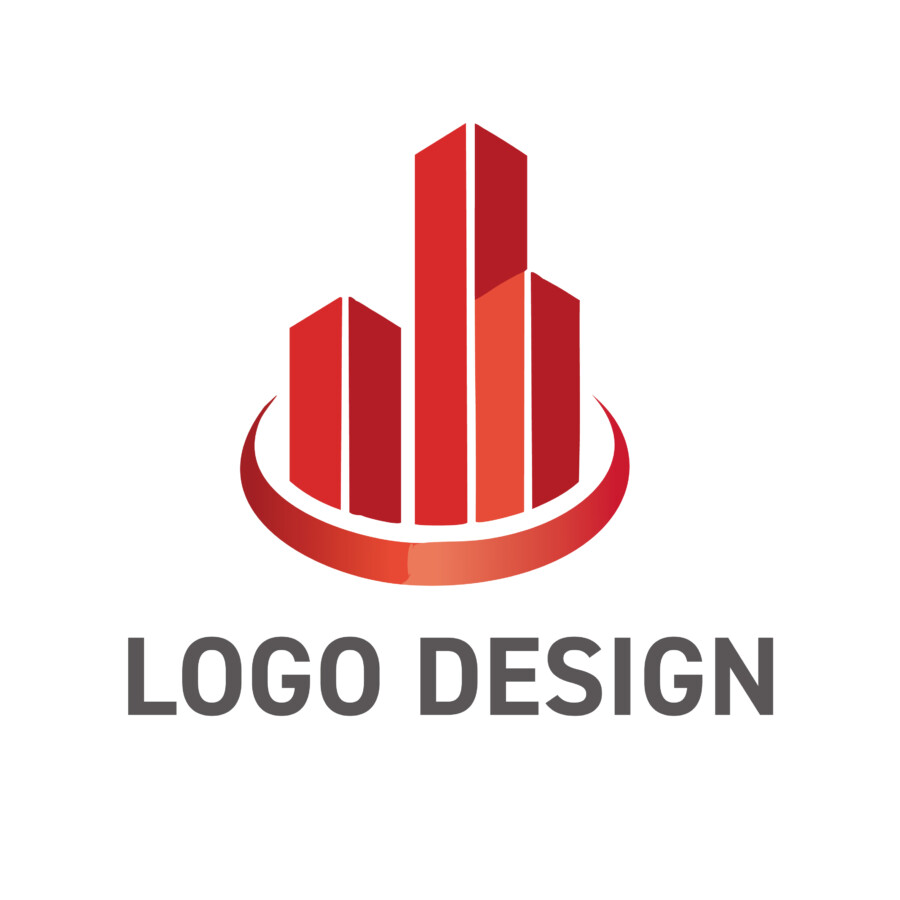 都市の躍動と未来への成長を象徴する建物モチーフ ロゴデザイン