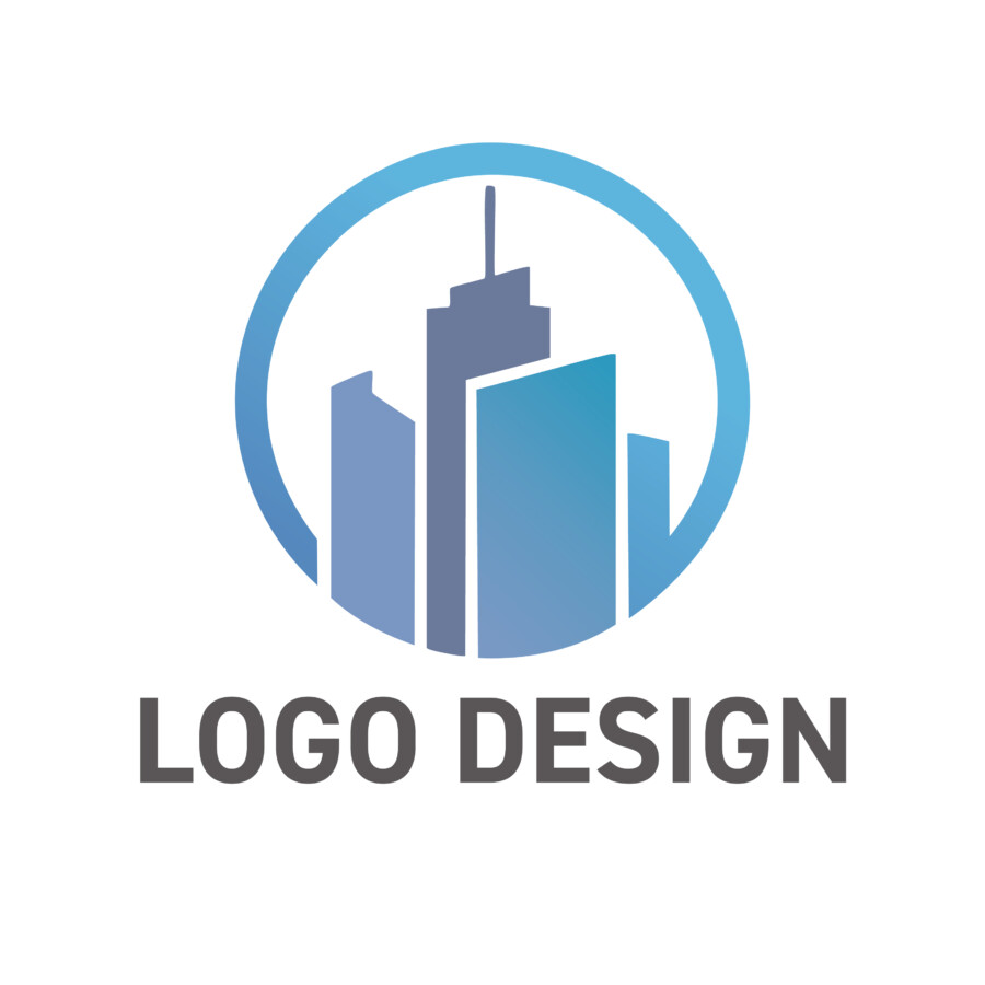 緑が息づく都市の未来と成長を描くサークルモチーフ ロゴデザイン