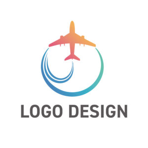 軽やかに大空へ、旅の楽しさと未来への飛躍を描くロゴデザイン