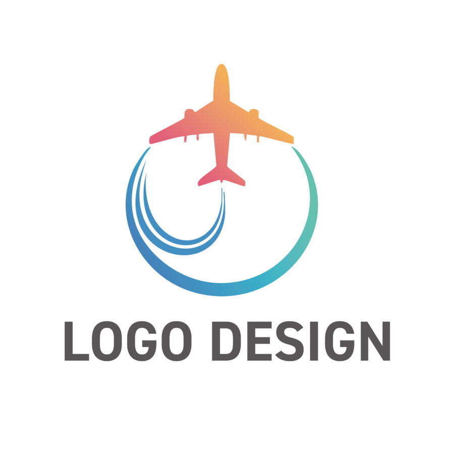 軽やかに大空へ、旅の楽しさと未来への飛躍を描くロゴデザイン
