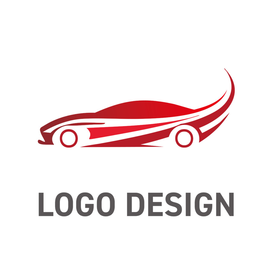 未来へと続く道を駆け抜ける、スピードとエレガンスのロゴデザイン