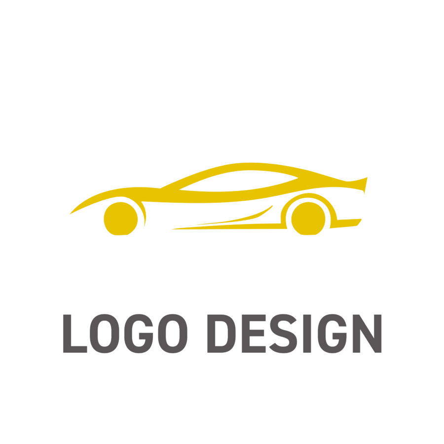 流麗なフォルムが未来を切り開く、躍動感あふれる乗り物モチーフのロゴデザイン