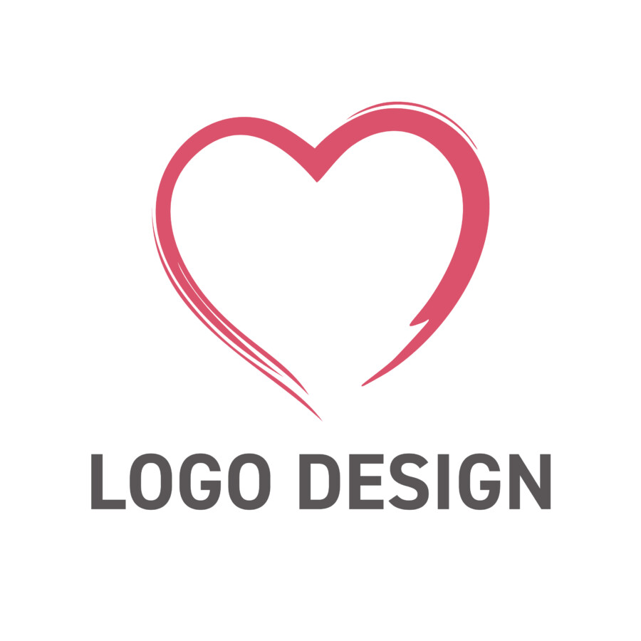 温もりと信頼を伝えるハートモチーフのロゴデザイン