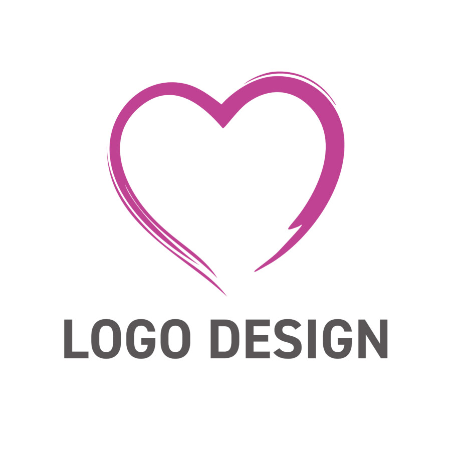温もりと信頼を伝えるハートモチーフのロゴデザイン