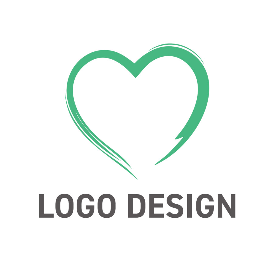 温もりと信頼を伝えるハートモチーフのロゴデザイン