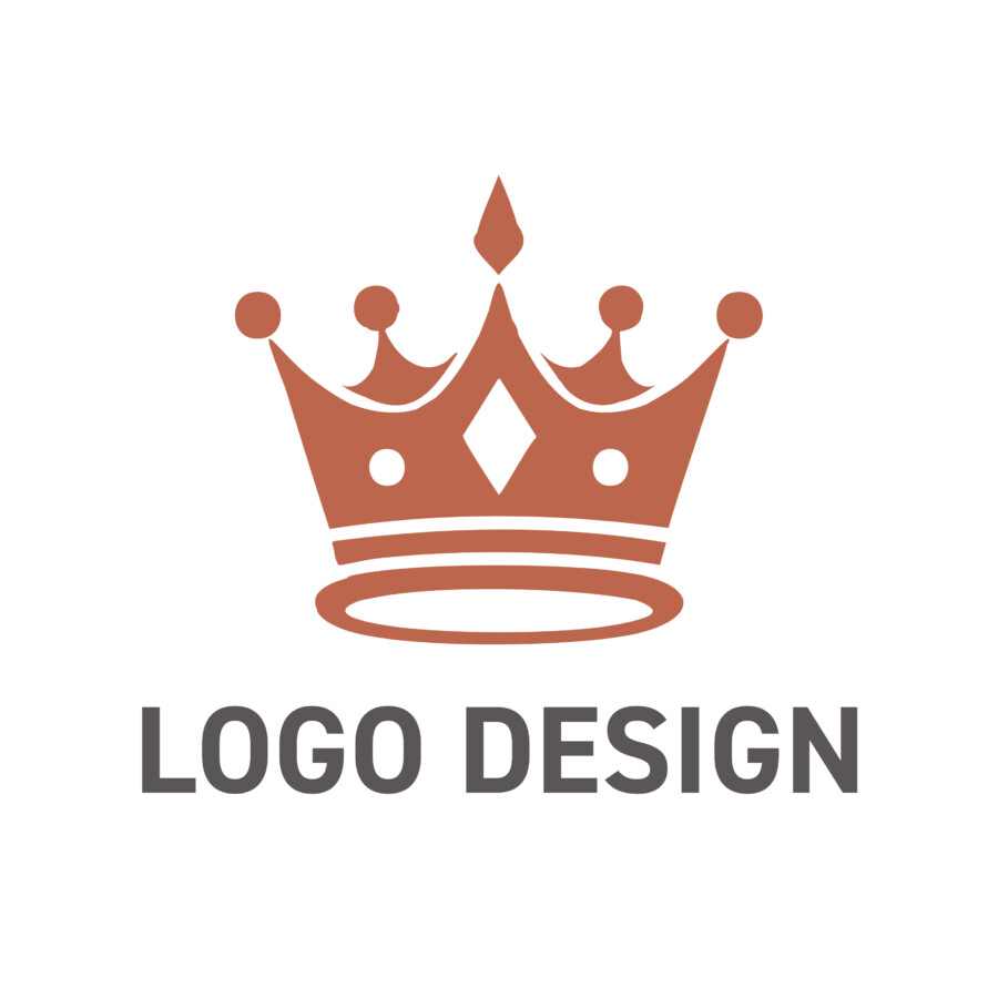 温もりと親しみを伝える、心に寄り添う王冠モチーフのロゴデザイン