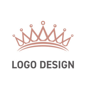 心ときめく毎日を演出する、軽やかで愛らしい王冠のロゴデザイン