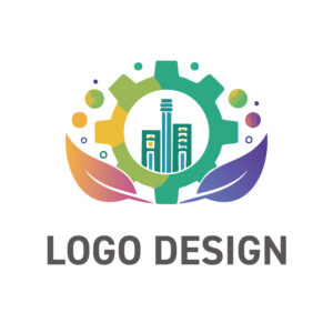 未来を動かす歯車と、共生の彩りを描くロゴデザイン