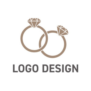 結びつきを象徴する、洗練されたダブルリングのロゴデザイン