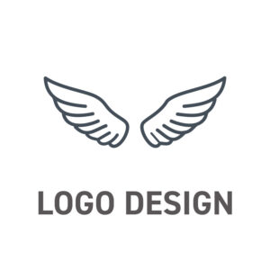 優しさと自由な感性を描く、シンプルな翼のロゴデザイン