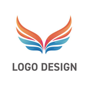 未来を彩る情熱の飛翔、ダイナミックな翼のロゴデザイン