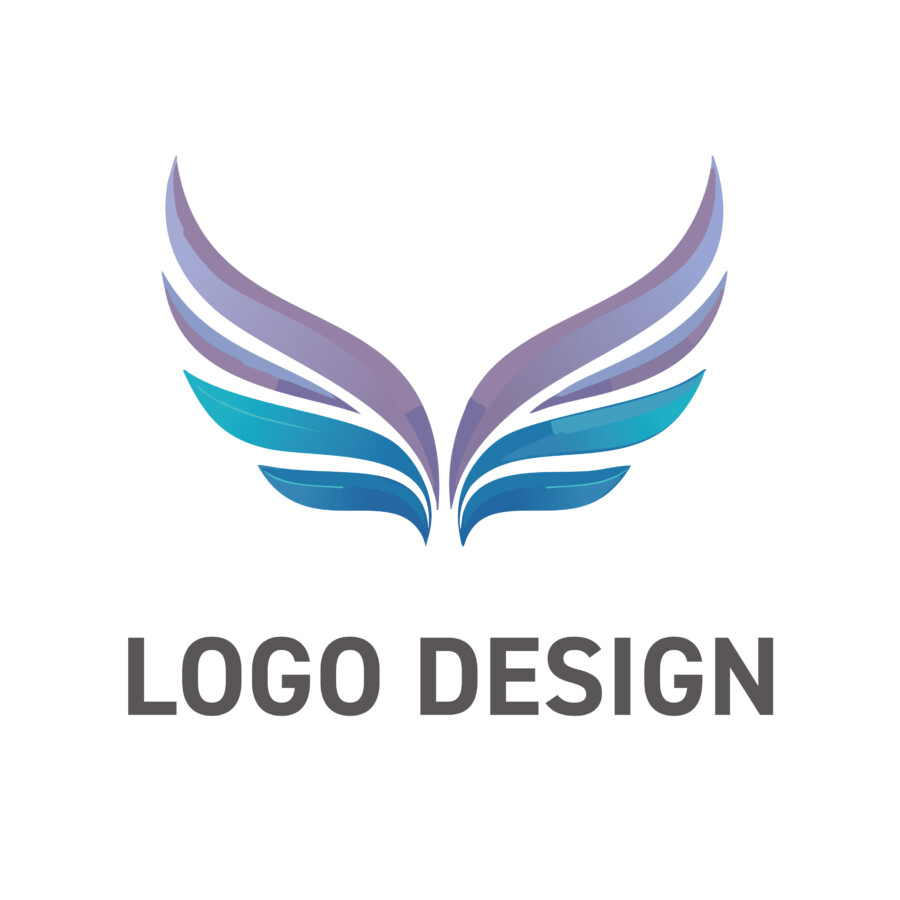 未来を彩る情熱の飛翔、ダイナミックな翼のロゴデザイン