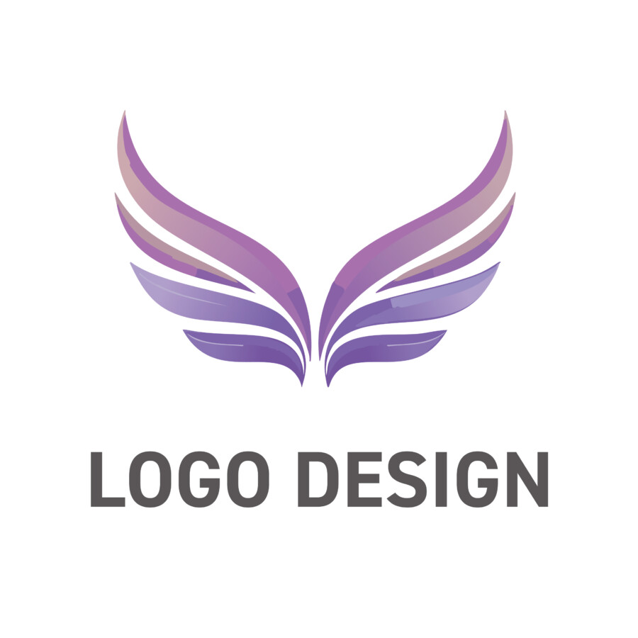 未来を彩る情熱の飛翔、ダイナミックな翼のロゴデザイン