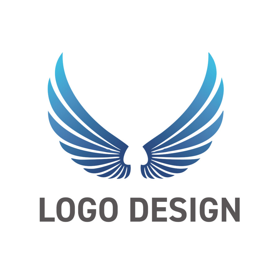 優しさと未来への飛躍をかたちにする、心温まる翼のロゴデザイン