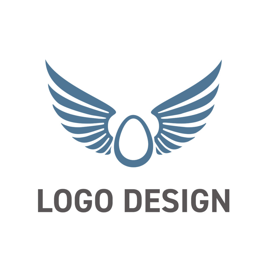 新たな可能性を育み未来へ羽ばたく、翼と卵のロゴデザイン