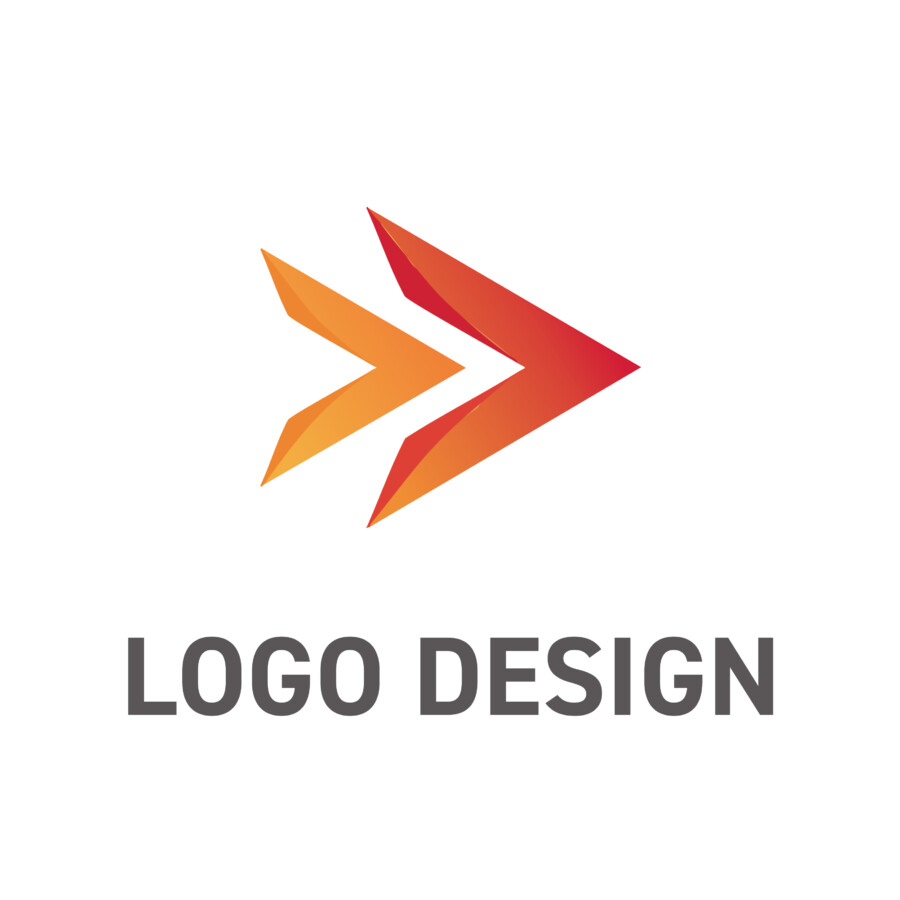 未来への推進力を加速させる、情熱のダブルアロー・ロゴデザイン