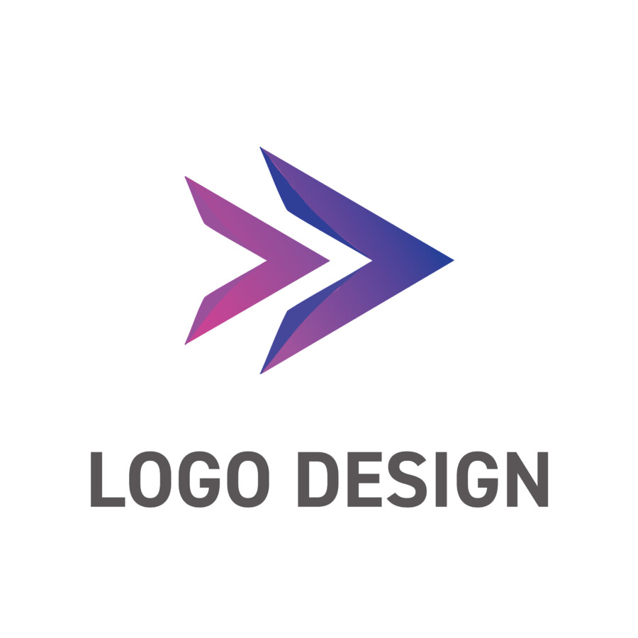 未来への推進力を加速させる、情熱のダブルアロー・ロゴデザイン