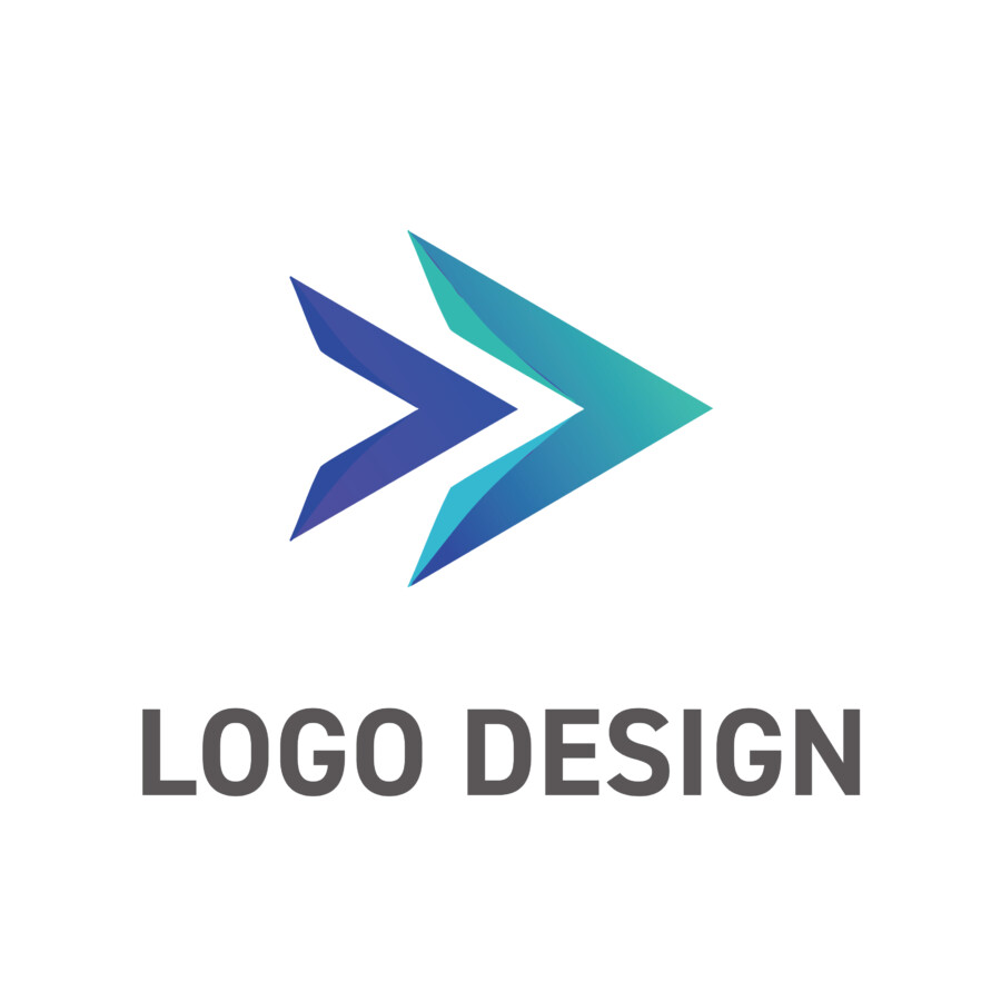 未来への推進力を加速させる、情熱のダブルアロー・ロゴデザイン