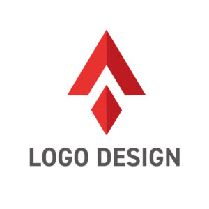 未来へ打ち上げる情熱のブースター、推進力を象徴するロケット型ロゴデザイン