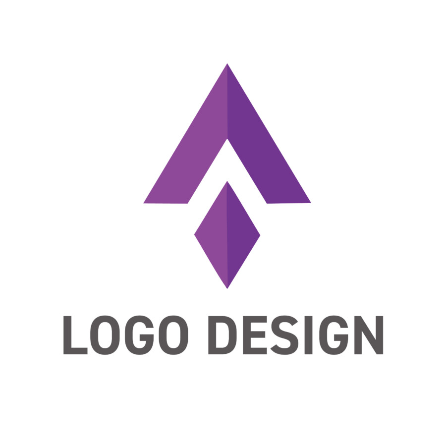 未来へ打ち上げる情熱のブースター、推進力を象徴するロケット型ロゴデザイン