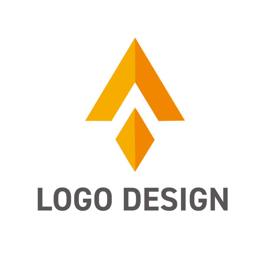 未来へ打ち上げる情熱のブースター、推進力を象徴するロケット型ロゴデザイン