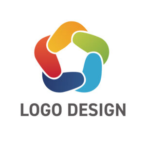 多様な個性が響き合い、未来を編む五角形のロゴデザイン