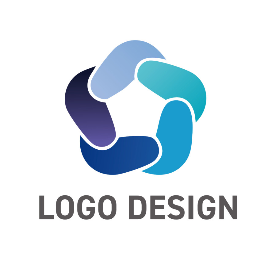 多様な個性が響き合い、未来を編む五角形のロゴデザイン