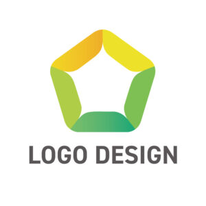 穏やかな成長と未来への輝きを宿す五角形のロゴデザイン