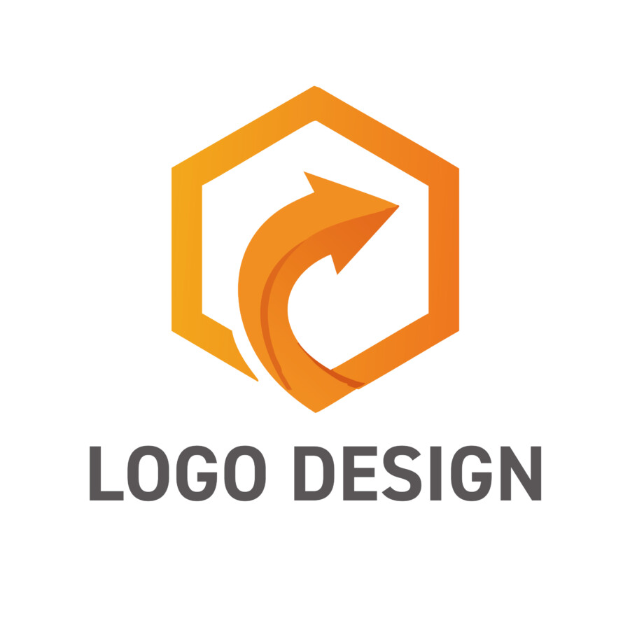 未来へ向かう確かな一歩、成長を象徴する六角形ロゴデザイン
